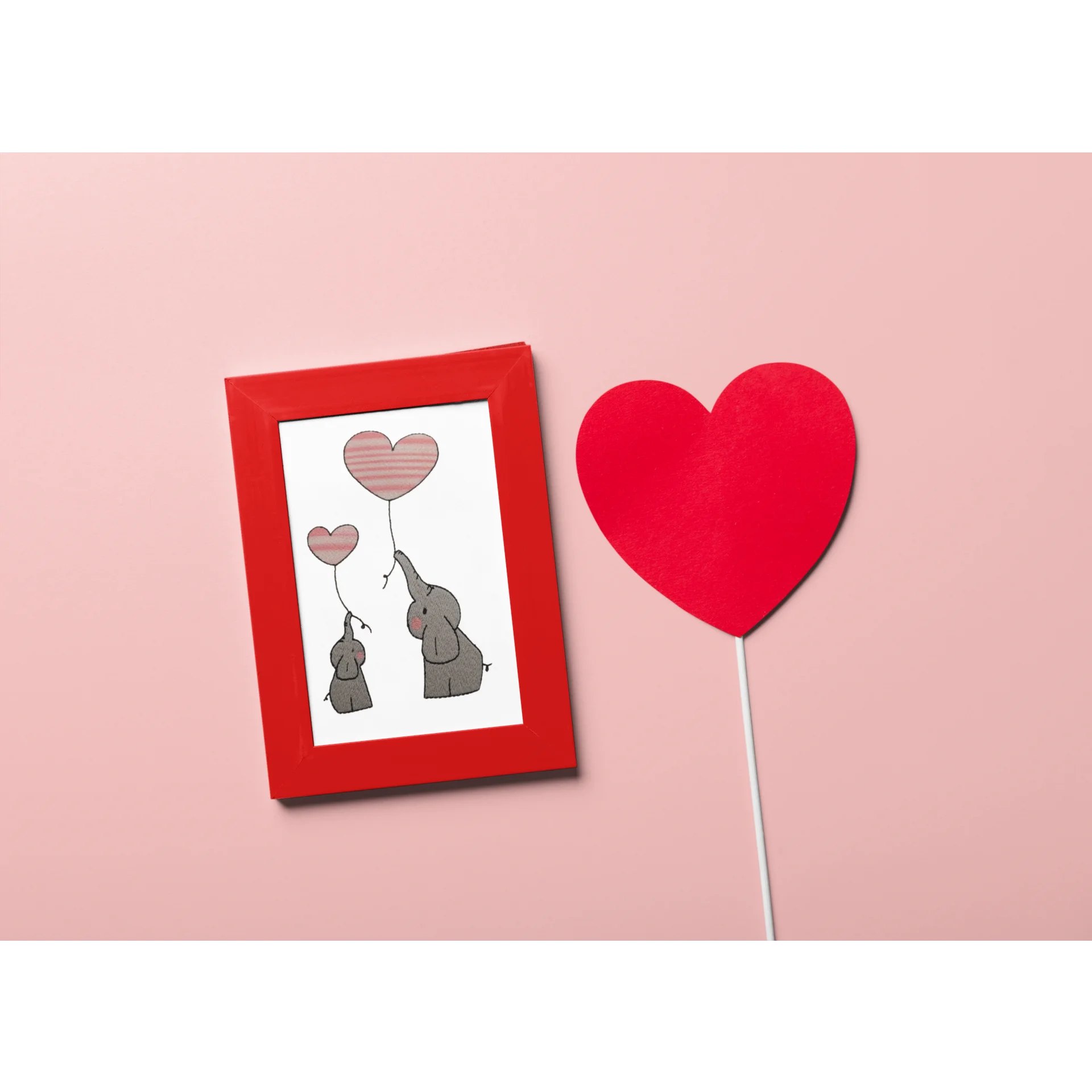 Cute Elephants Stickmuster als Grußkarte