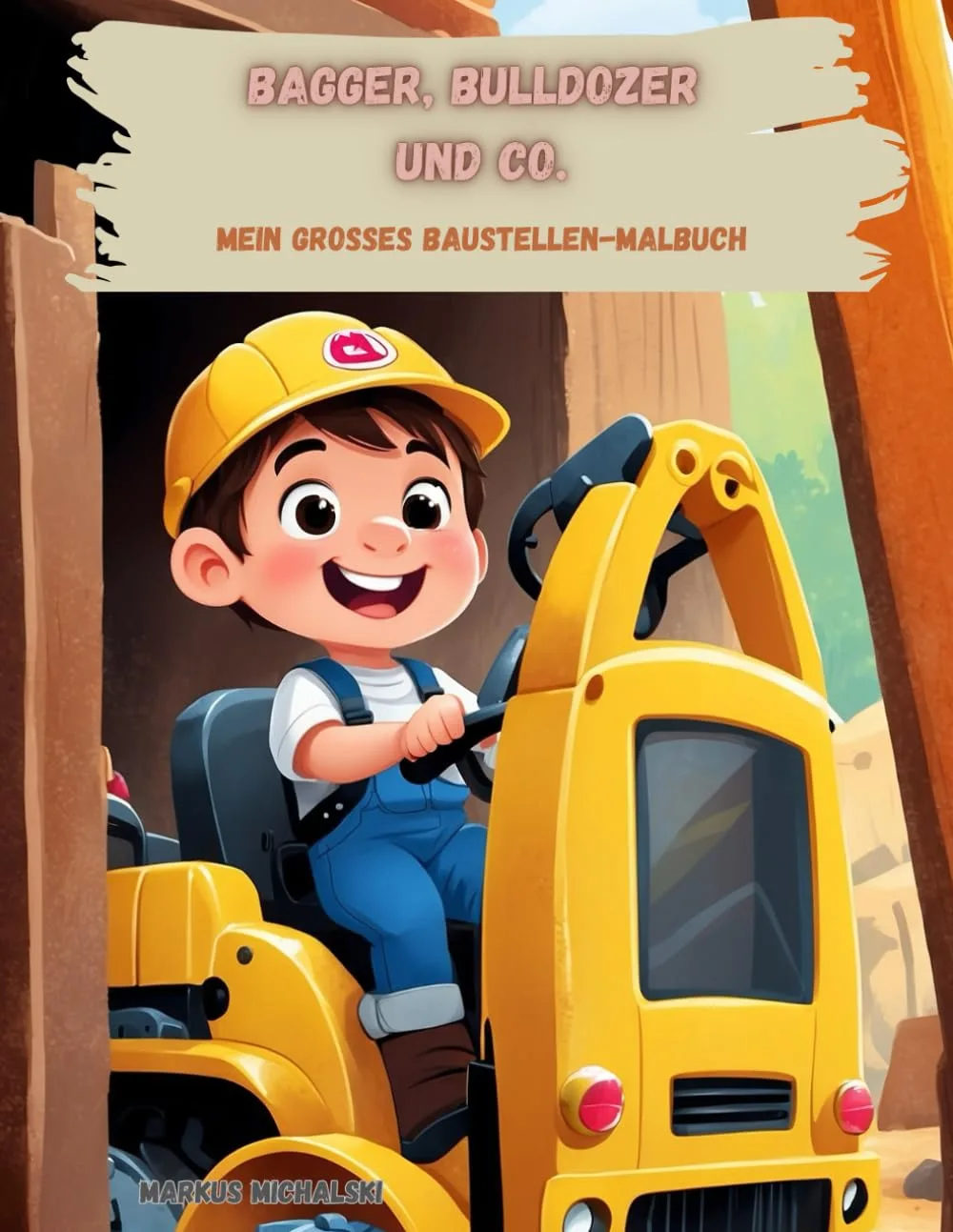 Bagger, Bulldozer und Co. Malbuch Cover